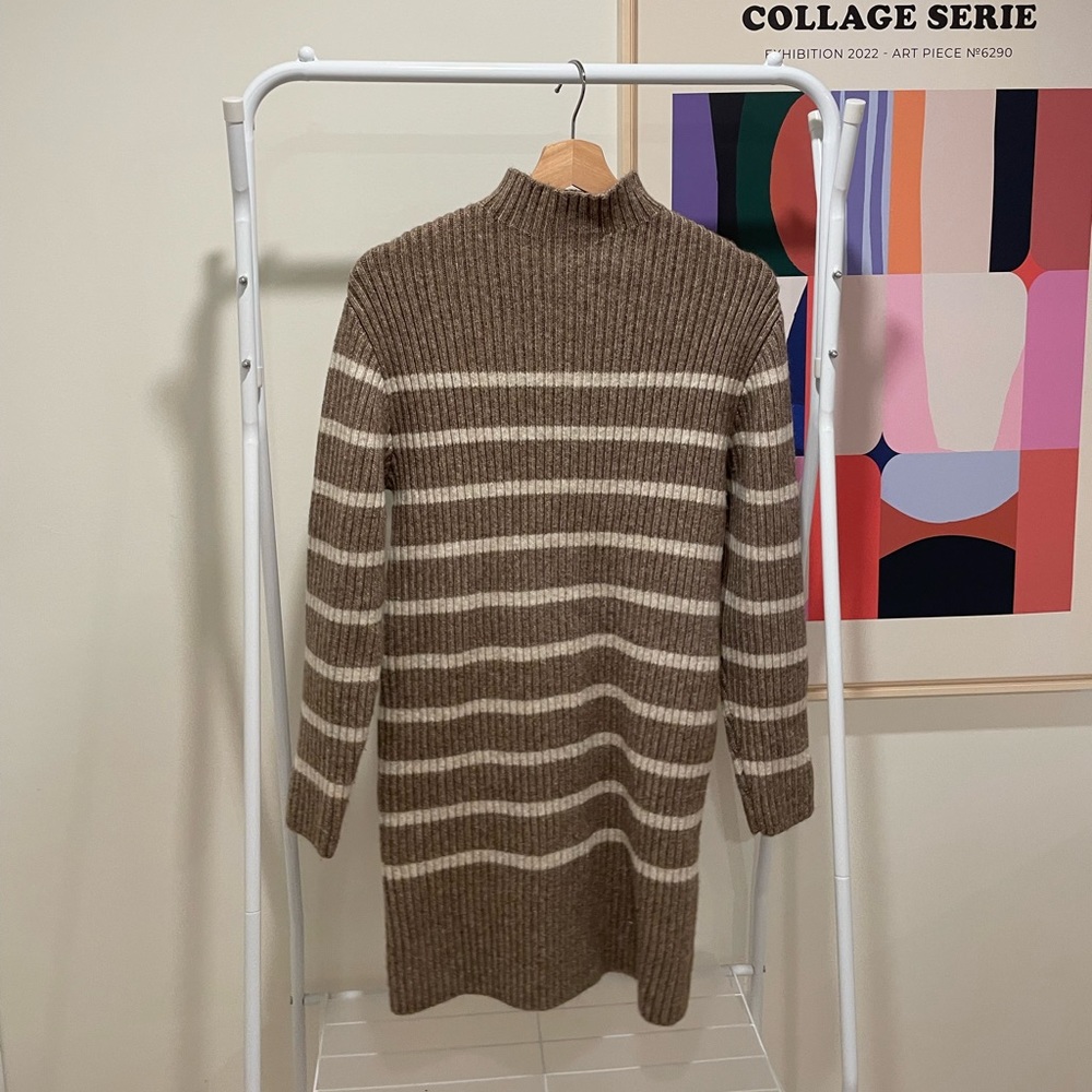 H&M striped sweater dress